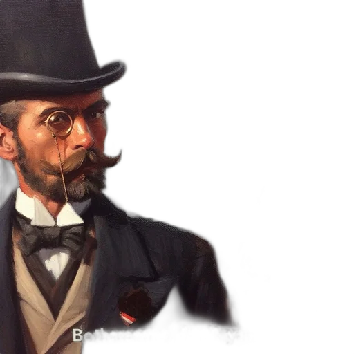 hat, staff, face, concept art transparent PNG cut-out