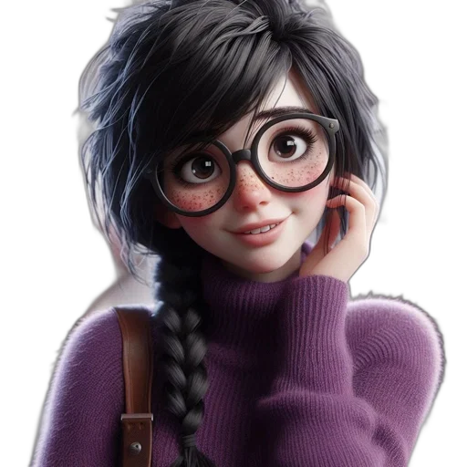 face, jacket, staff, cartoon transparent PNG cut-out