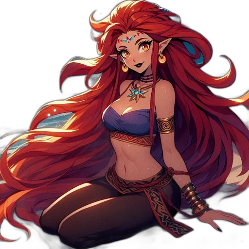 fantasy art, concept art, anime, pixel art transparent PNG cut-out