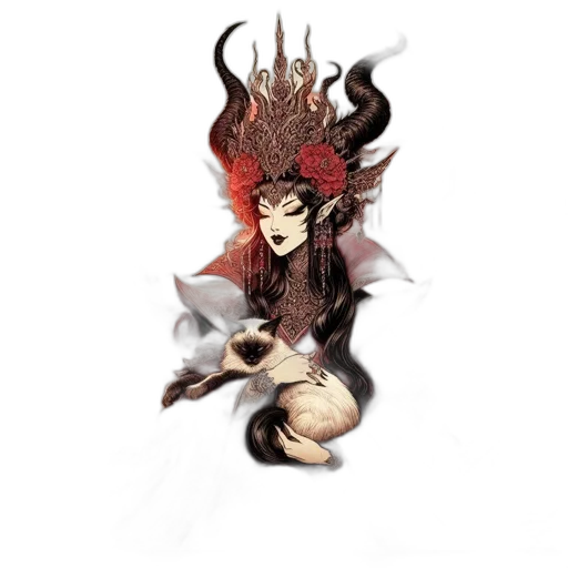 staff, mask, dragon, crown transparent PNG cut-out