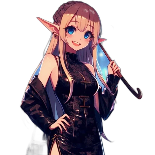 staff, dress, dragon, weapon transparent PNG cut-out