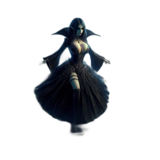 dress, staff, creature, mask transparent PNG cut-out