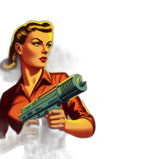 weapon, comic book art, concept art, pixel art transparent PNG cut-out