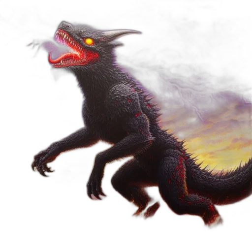 dragon, creature, animal, staff transparent PNG cut-out
