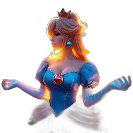 dress, crown, staff, mask transparent PNG cut-out