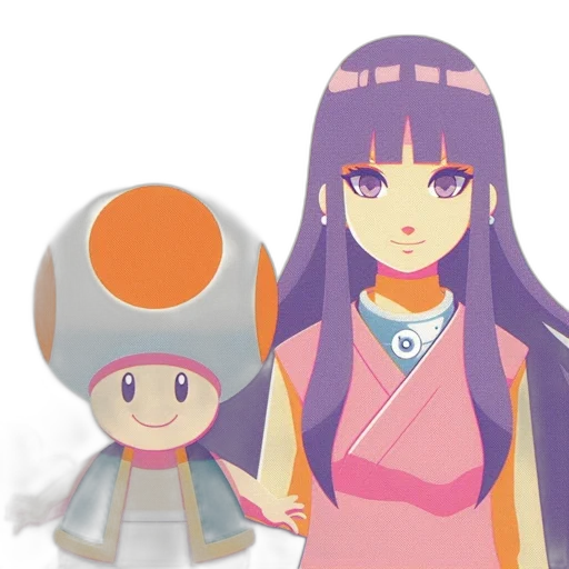 3d render, anime, concept art, vaporwave transparent PNG cut-out