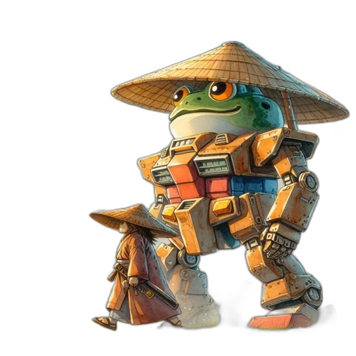 robot, hat, dragon, weapon transparent PNG cut-out