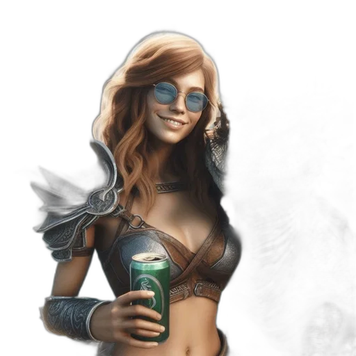 fantasy art, concept art, comic book art, photorealistic transparent PNG cut-out