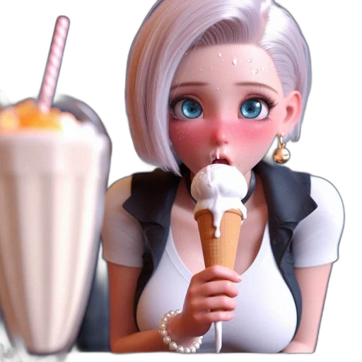 food, staff, robot, 3d render transparent PNG cut-out
