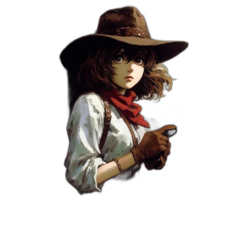 hat, staff, jewelry, face transparent PNG cut-out