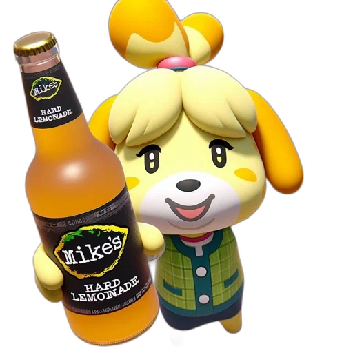bottle, animal, food, 3d render transparent PNG cut-out