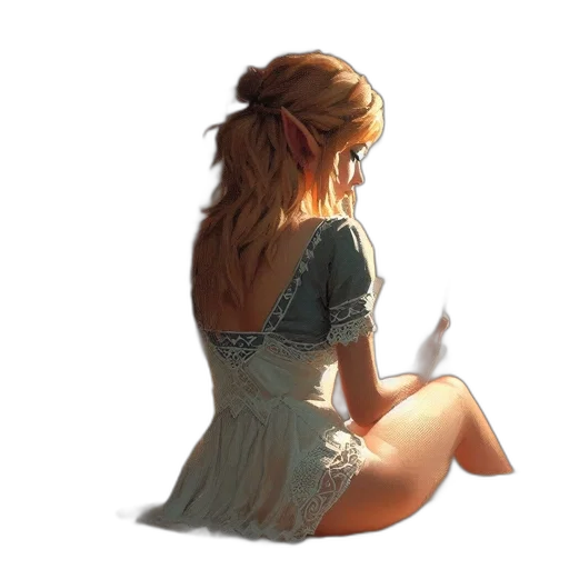 dress, crown, staff, face transparent PNG cut-out