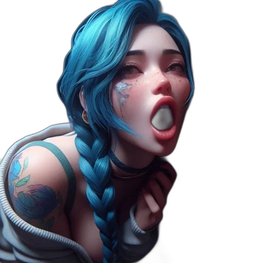 face, fantasy art, concept art, cyberpunk transparent PNG cut-out