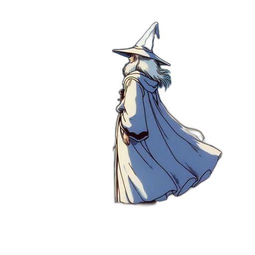 hat, staff, dress, dragon transparent PNG cut-out