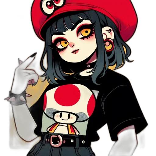 staff, hat, creature, pixel art transparent PNG cut-out