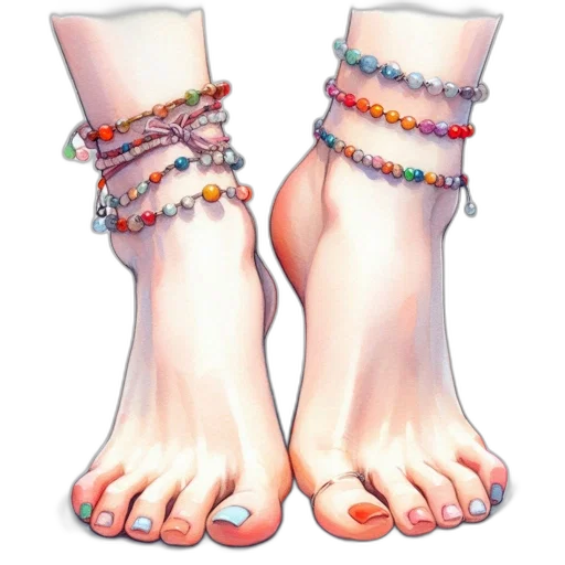 jewelry, shoes, photorealistic, watercolor transparent PNG cut-out