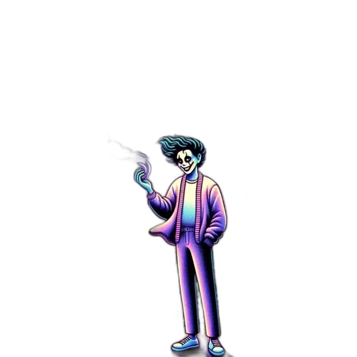 jacket, staff, robot, weapon transparent PNG cut-out