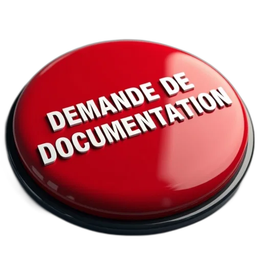 red, button, text, demande transparent PNG cut-out