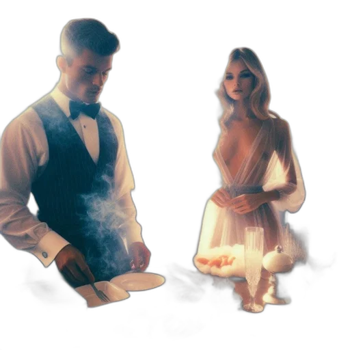 dress, concept art, 3d render, fire transparent PNG cut-out