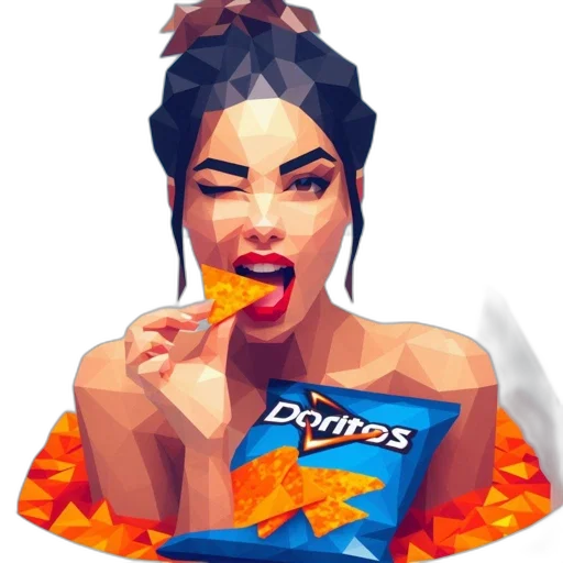 food, dress, face, photorealistic transparent PNG cut-out