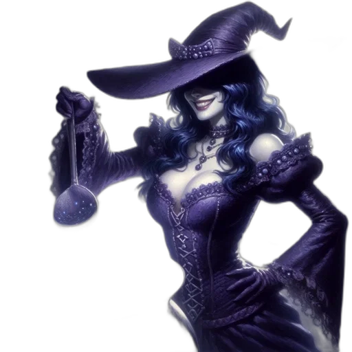 staff, dress, hat, fantasy art transparent PNG cut-out