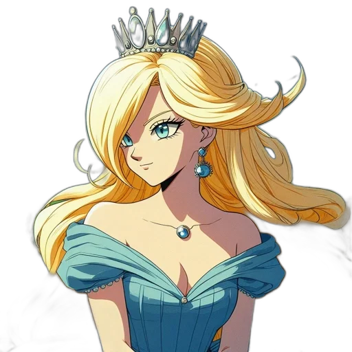 crown, dress, anime, fantasy art transparent PNG cut-out