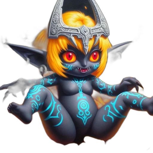 mask, dragon, creature, staff transparent PNG cut-out