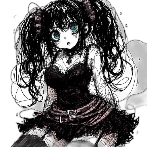dress, creature, mask, hair transparent PNG cut-out