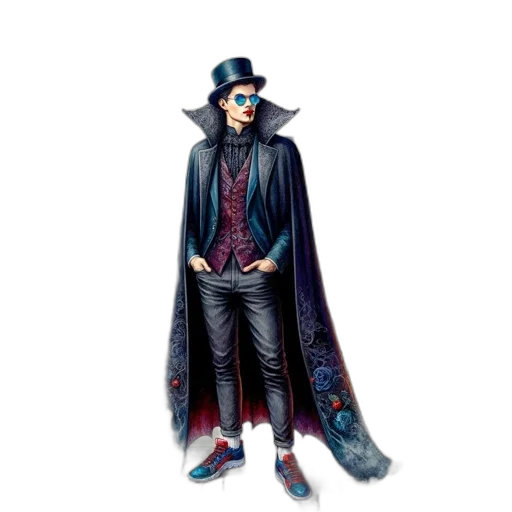 jacket, staff, concept art, comic book art transparent PNG cut-out