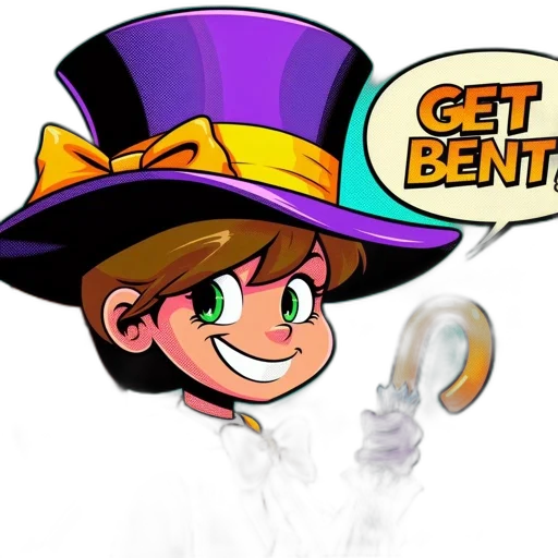 hat, staff, cartoon, 3d render transparent PNG cut-out
