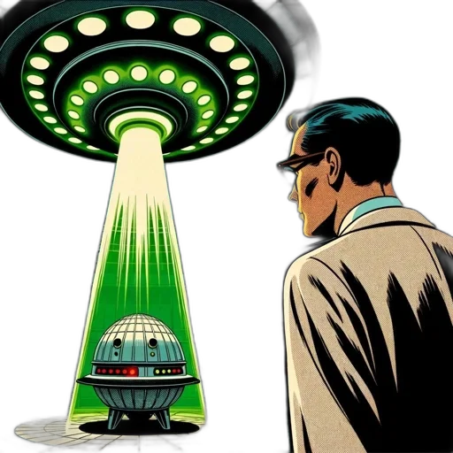 umbrella, comic book art, concept art, outer space transparent PNG cut-out