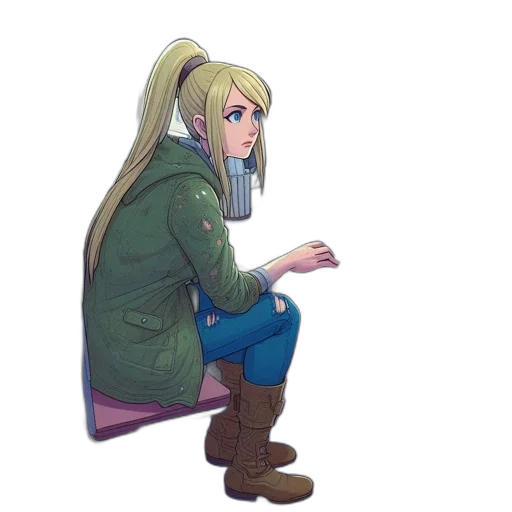 jacket, face, staff, shoes transparent PNG cut-out