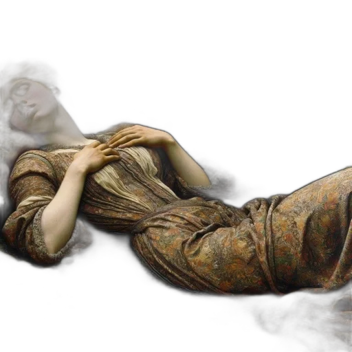 dress, mask, photorealistic, oil painting transparent PNG cut-out