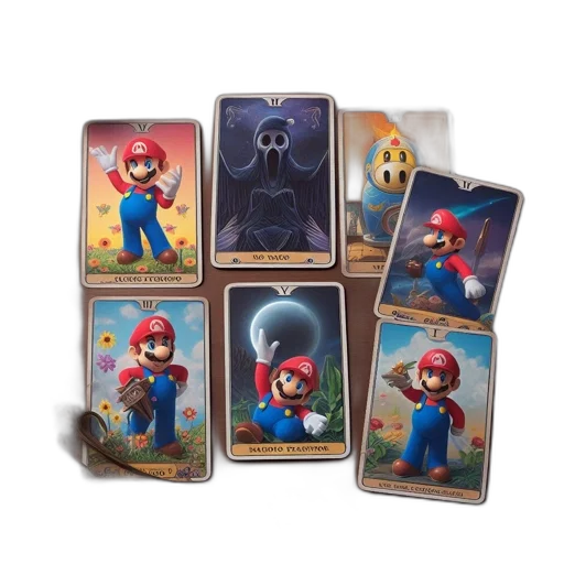 concept art, tarot, cards, featuring transparent PNG cut-out