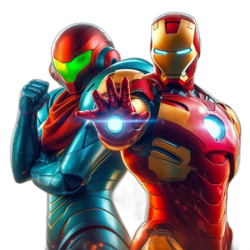 robot, concept art, comic book art, 3d render transparent PNG cut-out