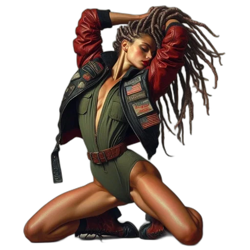 jacket, concept art, cyberpunk, comic book art transparent PNG cut-out