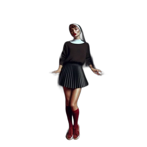 dress, shoes, 3d render, concept art transparent PNG cut-out
