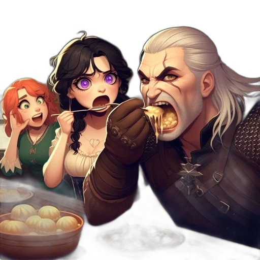 food, fantasy art, concept art, pixel art transparent PNG cut-out