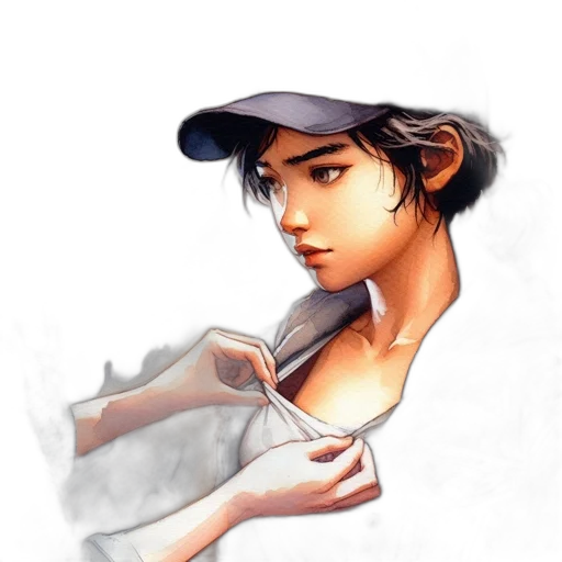 hat, face, dress, staff transparent PNG cut-out