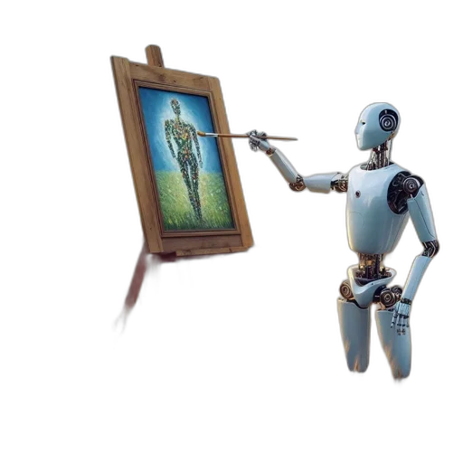 robot, creature, weapon, staff transparent PNG cut-out