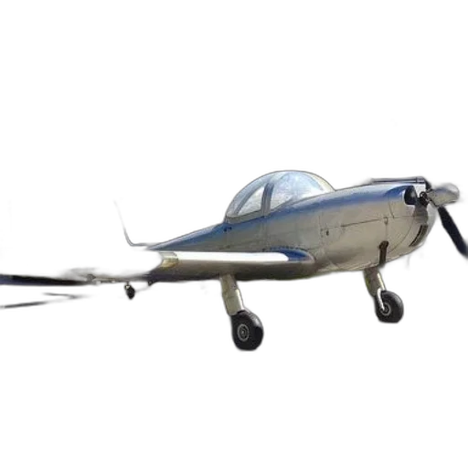 3d render, small, single-engine, airplane transparent PNG cut-out