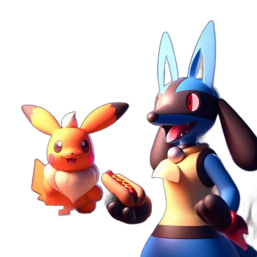 animal, staff, 3d render, concept art transparent PNG cut-out