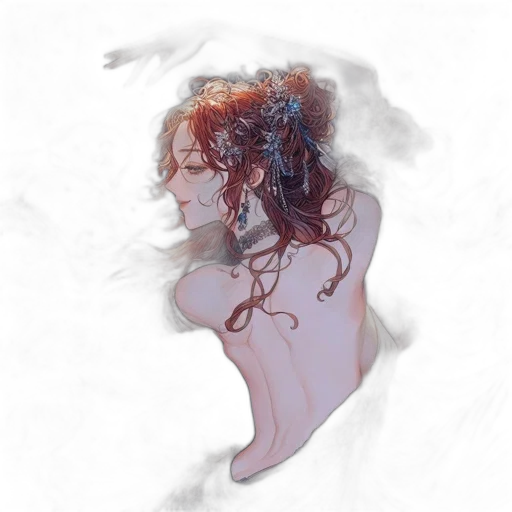 dress, crown, photorealistic, fantasy art transparent PNG cut-out