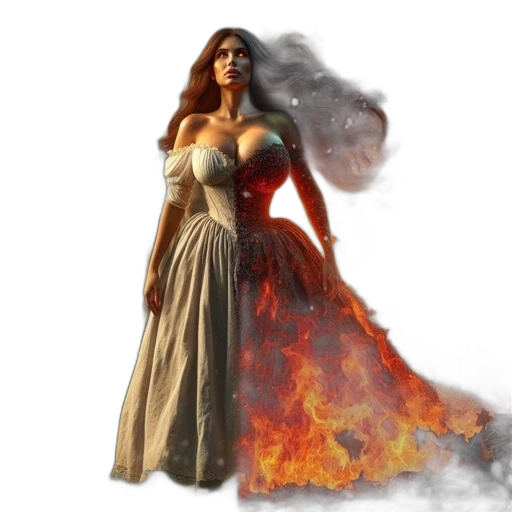 dress, fantasy art, concept art, 3d render transparent PNG cut-out