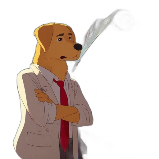 staff, jacket, animal, concept art transparent PNG cut-out