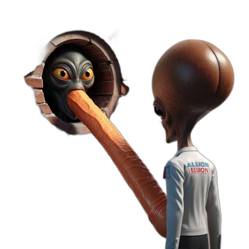 staff, mask, robot, creature transparent PNG cut-out