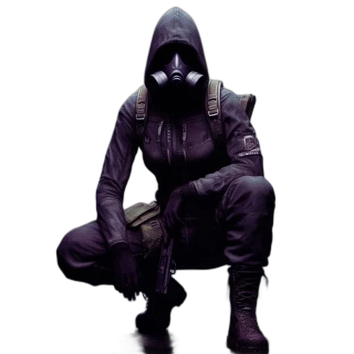 mask, jacket, staff, face transparent PNG cut-out