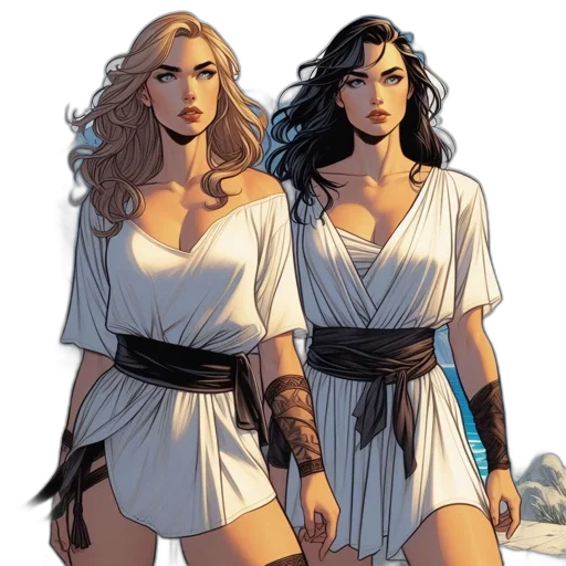 comic book art, concept art, fantasy art, cartoon transparent PNG cut-out