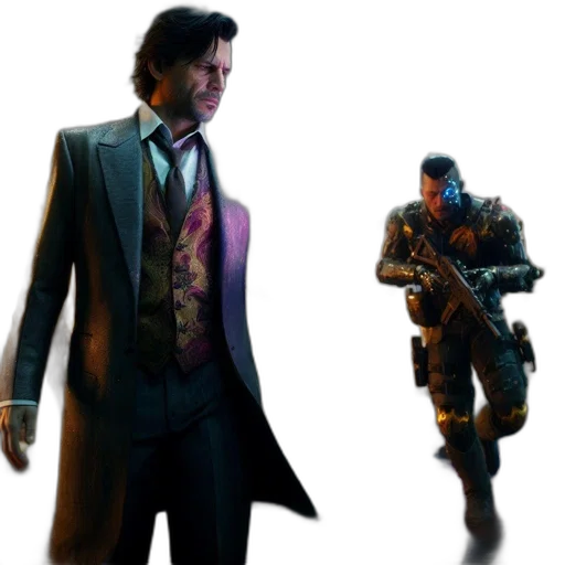 jacket, concept art, cyberpunk, 3d render transparent PNG cut-out