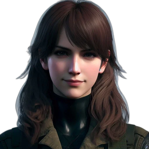 face, jacket, staff, weapon transparent PNG cut-out